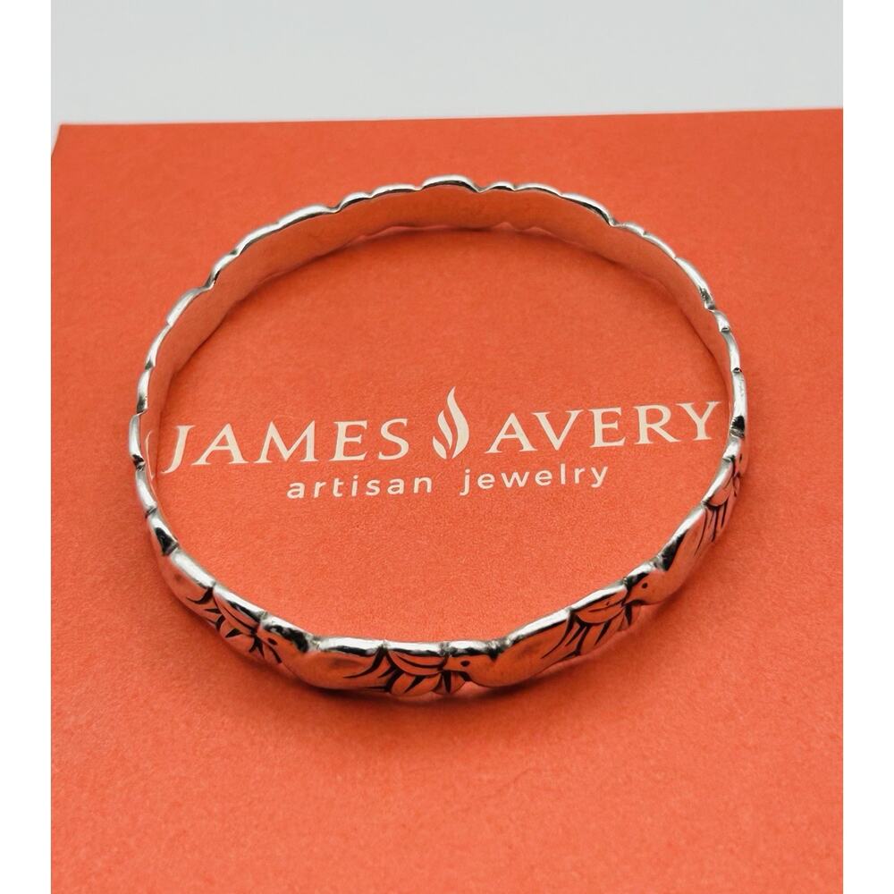 HTF James Avery Retired Sterling Silver Dove/Bird In Flight Eternity Bracelet 7" - Picture 6 of 12